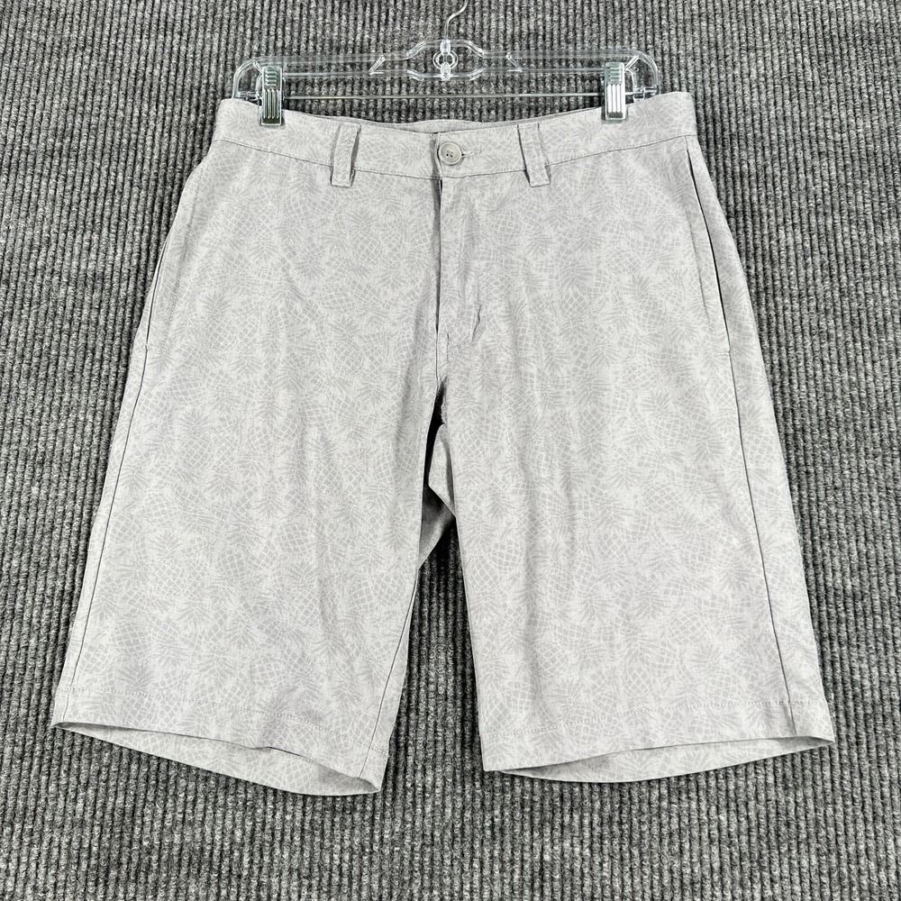Travis Mathew Shorts Mens Size 30 Gray Geometric Golf Chino Casual Vacation